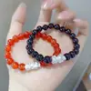 Pulseira Par de Joias Pixiu de Ágata Natural Prata Pura 3D Tendência Nacional Promoção de Evento Loja de Ouro