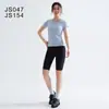 Nuevo conjunto de ropa deportiva para correr para mujer, de manga corta, ajustado, secado rápido, camiseta de yoga, equipo profesional para entrenamiento de Pilates y fitness