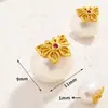 Pérola Natural de Água Doce Banhada a Cobre com Ouro Real 18K Pingente de Contas Espaçadoras Abóbora Atrai-Fortuna Lírio-Calla Acessórios para Colar Pulseira DIY