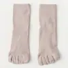 Meias de Cinco Dedos Masculinas Algodão Desodorante Absorventes de Suor Comprimento Médio Primavera e Outono Faixa Meias Masculinas Cor Pura com Dedos Separados Meias Esportivas Longas