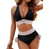 Novo Biquíni Bohemian Style Sexy com Fenda para Mulheres, Biquíni Push-up com Decote Profundo de Alta Qualidade, Venda Quente Transfronteiriça