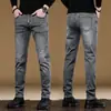 Jeans masculinos de corte reto slim fit de alta qualidade para primavera e verão, calças masculinas leves, calças casuais masculinas, novo modelo 2026