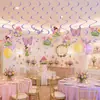 Estilo Bosque de Ensueño Estilo Cuento de Hadas Bandera de Tirar de Cumpleaños Fresca Linda Temática Banner de Letras Adornos para Cupcakes