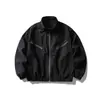 Yidao Vintage 2026 Otoño Nuevo Retro Estilo Granero Chaqueta Lavada para Hombre Suelta Cuello Alto Desestructurado Abrigo de Trabajo