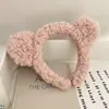 Acessório de cabelo de pelúcia com orelhas de urso fofas, faixa de cabelo para lavagem facial feminina, grampos de cabelo populares na Internet, faixa de cabeça, franja, acessórios para cabelo