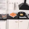 Escena de Cocina en Miniatura para Casa de Muñecas Transfronteriza Alimentos y Accesorios de Juego Mini Bandeja de Huevos Modelo Set de 11 Piezas