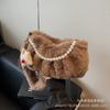 Bolso de Piel Sintética para Mujer 2026 Nuevo de Moda Otoño Bolso de Hombro Gran Capacidad Bolso Cruzado Felpa Plegada Bolso de Viaje