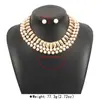 Juego de Collares Gargantilla Corta Versátiles de Perlas Artificiales para Bodas Transfronterizas, Juego de Collares Gargantilla Exagerados y Elegantes, Exquisitos Accesorios de Banquete