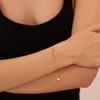 OPK Pulsera de Moda Francesa Europea y Americana para Mujer Acero Inoxidable Diseño Nicho Latido Personalidad Temperamento Amor Pulsera de Acero Titanio