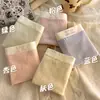 Calcinhas de Algodão Antibacteriano Ins Estilosas Doces para Meninas Estudantes Algodão Puro Tricotado Cintura Média Prova de Frio Estilo Ins