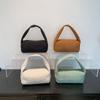 Otoño e invierno 2023 Nuevo Casual estilo coreano moderno retro pana color sólido axila hombro baguette portátil pequeño bolso cuadrado
