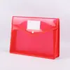 Bolsa para Archivos A4 Botón Transparente Estéreo Gran Capacidad Oficina Archivo de Información Estudiante Papel de Examen Almacenamiento Broche Bolsa de Papelería