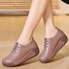 Zapatos de plataforma cálidos con forro polar para otoño e invierno de 2024, antideslizantes, para mujer, para madres de mediana edad y mayores, informales, de algodón.