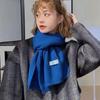 Bufanda Coreana de Otoño e Invierno para Mujer Cálida Color Puro Moderna Tejida Simple Versátil Bufanda para Pareja de Alta Gama Klein