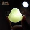 Colgante de Jade Afgano Natural Maitreya para Mujer Imitación Jade Hetian Jade Qingshui Colgante Collar Pequeño Buda Colgante de Jade