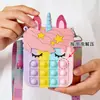Bolsa Popular Transfronteriza de Silicona de Unicornio para Niños, Bolsa de Juguete para Aliviar el Estrés, Billetera, Bolso Cruzado de Caballo Colorido