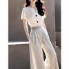 En Verano, un Conjunto Completo de Trajes Inteligentes y Elegantes, Camisas Blancas, Tops, Pantalones Casuales, Trajes de Dos Piezas Ligeros y Maduros