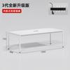 Mesa de Conferencia Simple Moderna para 6 personas Mesa Pequeña Larga Marco de Acero Blanco Mesa de Negociación Simple para 8 personas Combinación de Mesa y Silla para Sala de Conferencias