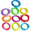 Manguera de línea de cuentas de plástico trenzado de seda de vidrio hueco sólido nueva hecha a mano color cristal transparente