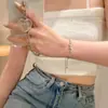 Pulseira de Laço Retrátil para Mulheres, Design de Nicho Moderno, Nova Pulseira de Zircônia para Melhores Amigas
