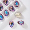 Nova Sinfonia K9 Cristal de Diamante Vidro Gota de Água de Diamante Coração Pequeno Doce de Rocha Pêssego Torto Coração Pontudo Fundo Pontiagudo Diamante de Forma Especial Pilha de Unhas de Diamante Diamante
