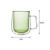Taza de vidrio de color con cinturón de doble capa, anti-escaldaduras, para café, leche, jugo, aislamiento térmico, taza para beber té en casa