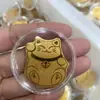 Shuibeike Mesmo Estilo Ouro Puro 2mg Riqueza Princesa Por Favor Fique Rica Riqueza Adesivo de Celular Presente Promocional Atacado