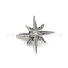 F136 arete de titanio con forma de erizo de mar estrella de seis puntas diamante clavo para hueso de la oreja aleación de titanio G23 perforación del cuerpo humano joyería para la oreja de estrella