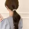 Pulseira de Uso Duplo ~ Sinta Borracha Perolada Tendão Corda de Amarrar Cabelo Feminina Alta Elasticidade Durável Corda de Cabeça 2025 Nova High-end