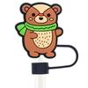 Nuevo Decorativo Navideño Transfronterizo Tapa de Pajita de 10 mm de Diámetro Universal Decorativo para Fiestas de Dibujos Animados de Goma Suave a Prueba de Polvo