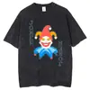 Balatro Juego Tarjeta Payaso Accesorios Harajuku Camisa Lavada Camiseta Retro Harajuku Divertido Streetwear Manga Corta