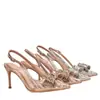 Zapatos de otoño para novia con tacón de aguja, punta fina, punta cerrada, estilo europeo y americano de moda, adornados con pedrería, sandalias de tacón alto para damas de honor, nuevos zapatos de boda de cristal