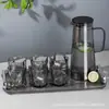 Caneca de Água Fria Resistente a Altas Temperaturas Nórdica, Conjunto de Chá de Alto Borossilicato, Copo de Bebida, Utensílio de Água Doméstico, Grande Capacidade, Alto Valor Estético