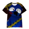 Verão 2026 Novo Comércio Exterior Roupas Esportivas Masculinas Manga Curta Animação Amigo Arco-Íris Impressão Digital 3D