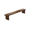 Conjunto criativo de mesa e cadeiras de jantar estilo vintage, totalmente em madeira maciça, mesa longa de madeira natural, bancada, mesa integrada para jantar e estudo em casa