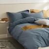 Outono e Inverno Espessado 100% Algodão Escovado Conjunto de Quatro Peças Estilo Nórdico Capa de Edredom de Algodão Puro Lençol de Cima Lençol com Elástico Roupa de Cama