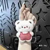 Chaveiros de animais de pelúcia para bolsas, chaveiros fofos de urso e gato, pequenos presentes para máquinas de pegar bichos, em estoque