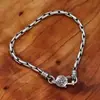 Estilo Artístico Transfronterizo Pulsera para Hombre Mantra Personalizado de Seis Caracteres Vajra Pestle Pulsera para Hombre Chapada en Plata Estilo Étnico Retro de Moda