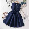Ropa para Niñas Transfronteriza 2026 Primavera/Verano Nuevo Estilo Europeo y Americano Vestido sin Mangas de Volantes Casual con Cinturón Estilizador