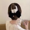 Outono e inverno arco pelúcia garra clipe feminino cabeça traseira grampo de cabelo grande grampo de cabelo elegante tubarão grampo de cabelo grampo de cabelo
