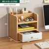 Estante vertical de múltiples capas para almacenamiento en escritorio de oficina, Escritorio para escribir, Estante de almacenamiento para escritorio, Estante organizador de archivos, Artefacto de almacenamiento para estación de trabajo