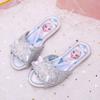 Pantuflas de verano para niñas, suela suave, antideslizantes, de princesa Elsa Frozen Crystal, pantuflas para niños Elsa