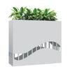 Caja de flores de acero inoxidable para exteriores caja de luz luminosa combinación departamento de ventas restaurante partición macetero exterior soporte de flores de hierro jardinera