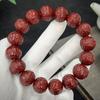 Pulsera de cabeza de mono, nuez, doble aleta, calabaza, pila, semilla original, redonda, pila corta, pluma de fénix tirano local, Rey Mono, Wenwan, pulsera de cadena de un solo círculo