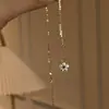 Collar de Flor de Ciruelo Incrustado de Diamantes Estilo Nuevo para Mujer, Lujo Ligero, Sensación de Alta Gama, Diseño de Nicho, Cadena para Clavícula, Sencillo, Versátil y a la Moda