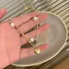 Collar en Capas de Corazón de Perla para Mujer, Estilo Francés de Verano, Lujo Ligero, Sensación de Alta Gama, Gargantilla Delicada, Temperamento Suave, Cadena de Clavícula de Moda