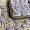 Acessórios de Pingente para Pulseira com Design de Caixa de Renda de Lavanda Natural
