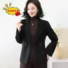 Nuevo Abrigo de Lana con Solapa Ajustado para Mujer Otoño Invierno Lujo Ligero Sensación de Alta Gama Abrigo Corto de Lana Venta al por Mayor Transfronteriza