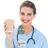 Porta-credencial retráctil con clip giratorio médico de esqueleto de animal acrílico transfronterizo, hebilla de fácil extracción