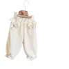 Calça casual colorida de bolinhas para bebê menina, novo estilo outono 2026 para bebês e crianças pequenas, calça tipo lanterna de algodão macio para meninas